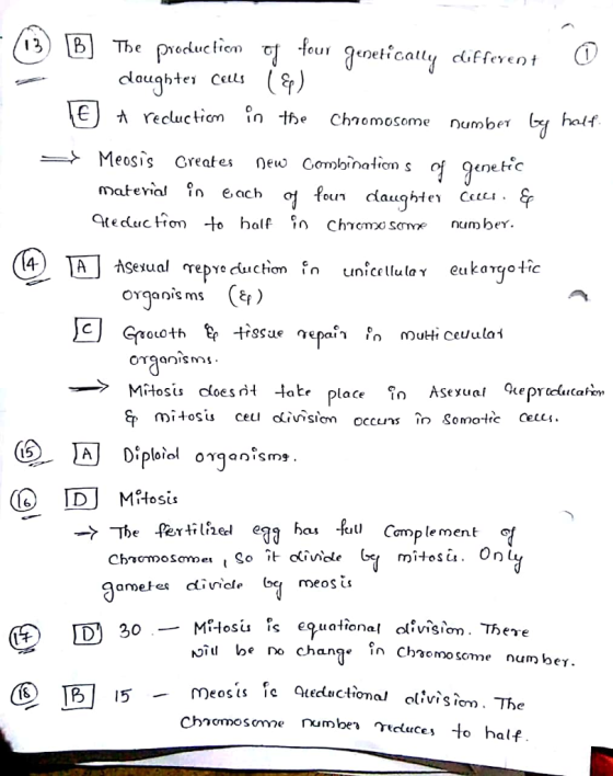 The Poductien. τ -feu genel.catty different 13 ) recluctiom in t Meosis Creates )ew Combinatiom s materiol in each euc tiono half chrcno soe number. he Chiomosome number énefrc A Aseual repye cluction fn unicell lo organisms () amp le men amet es divcle meos LS iu oe ro chang* in Chaomosome numher.