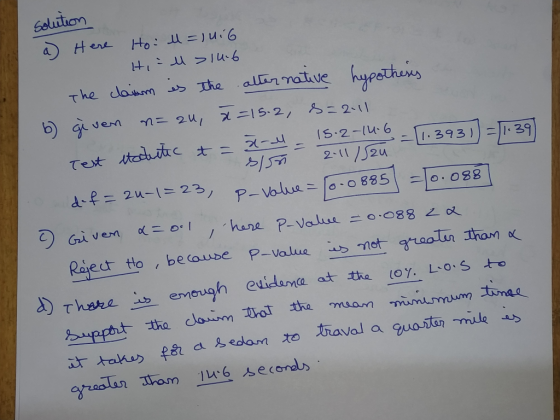 Seluition a Here allen ratve hypsthuns The claium The b aven = 2u, 1S- 2, 2-11 - (S.2-14.6 Tet taduitrc t 1.39 1.393) 2-11 /5