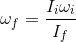 \omega_f=\frac {I_i\omega_i}{I_f}