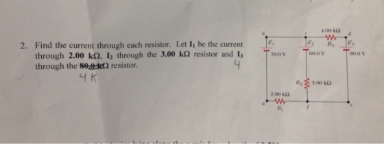 Find the current through each resistor. Let I_1 be