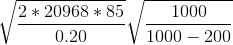2*20968 * 85 0.20 1000 1000 - 200