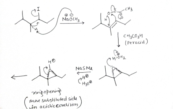 NaocH3 CH3CO3H (Peracd) 7HO-H NaSMe Нзав ingopening moe sulsHkutedl sicle in aciclcaondu Hon