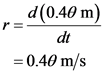 d(0.40 m)
= 0.40 m/s
