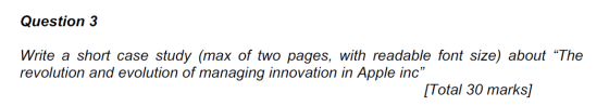 Question 3 Write a short case study (max of two pages, with readable font size) about “The revolution and evolution of managi