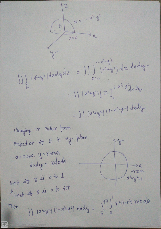 12 2 = 1-224² E 2=0 y 1-42 42 (x2+42) dz dady JUJ (x2+42 / dadydz aro E 1-2²-42 Indy =)) 1 21²+7?) [2] ) (x2442) (1-2²42) dad