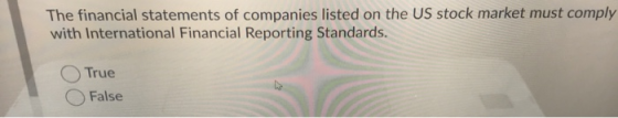 The financial statements of companies listed on the US stock market must comply with International Financial Reporting Standa