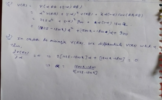 Q VCR) = - rcaRA +(1-2) RB ) 2² VERA) + (1-d) 2 VCRB) + 22(1-2) CONCRA, RB) R250x2 + (- 900 + 2C ) 15 . (1925 - 15008) a² + (