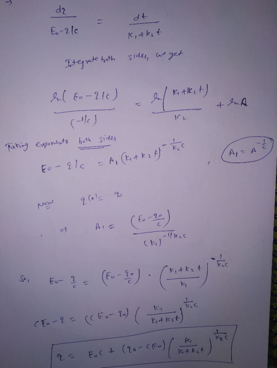 dz d t Hende both side, e + A CF) 1i k,