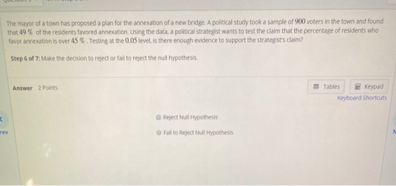 The mayor of a town has proposed a plan for the annexation of a new bridge. A political study took a sample of 900 voters in