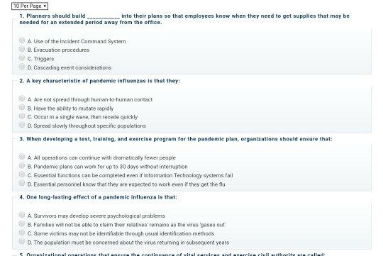 TO Per Page 1. Planners should build into their plans so that employees know when they need to get supplies that may be neede