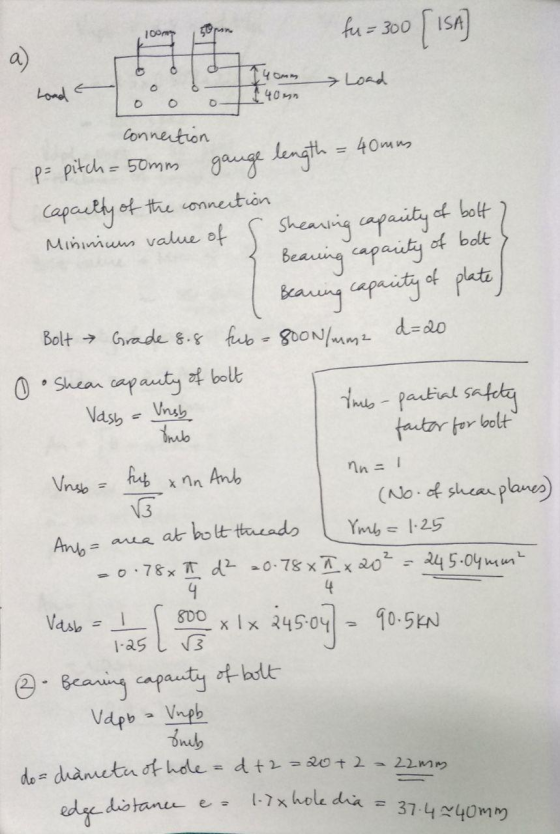 fu= 300 (ISA) 100 29 14 OM Load Load 1 40 Vash mub nu=1 connection p= pitch= 50mm gange length = 40mm capculty of the connect