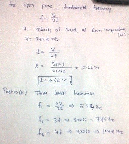 for open pipe, fundamen베 he mnry 2.1 2 Patの(b) Three lawat hauronis