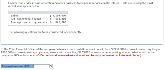 Commercial Services.com Corporation provides business-to-business services on the Internet. Data concerning the most recent y