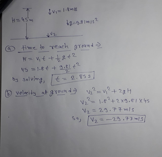 29,8 1 m / s 2 2 CD timefo each grounds 2 N52-1/12 2. Velocity a+groundう