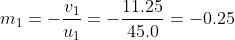 11.25 -0.25 m1 45.0