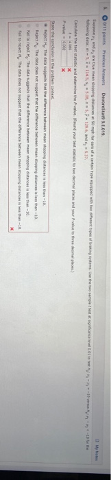 5. 11 points Previous Answers DevoreStat9 9..019. Per following datam- me 1145. e qeder o sh 57-1396, and, -5.. s the same ca