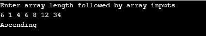 ray length followed by array inputs En 6 1 4 6 8 12 34 Ascending ter ar