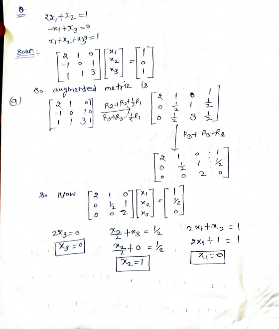 에 x, 2. -X +13 = 0 XXX = 1 Solun! 1 13 ) 웃 g 0 0 - So augmented metsix is R21 R2 + 1/R1 1311 R31에 불이 D 아 3 Rat Ro Re 늘 2 이 No
