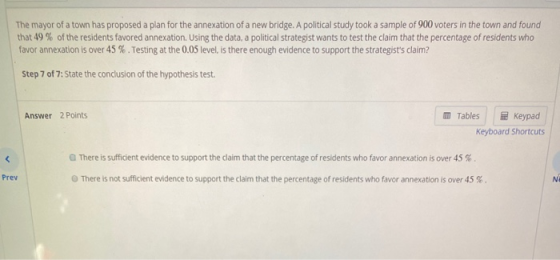 The mayor of a town has proposed a plan for the annexation of a new bridge. A political study took a sample of 900 voters in