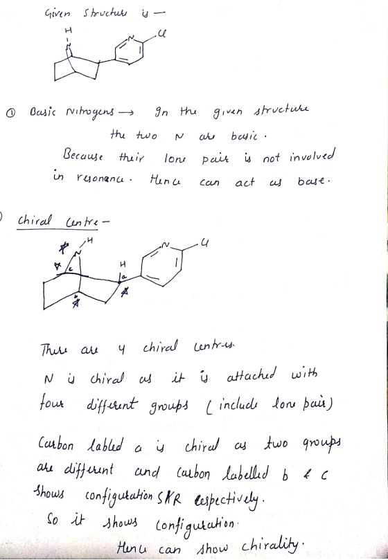 Given structure SI-2 is - ce 0 Basic Nitrogens In the given structure the two ~ are basic. Because their lone pair is not inv