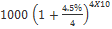4X10 4.5% 1000 1 4