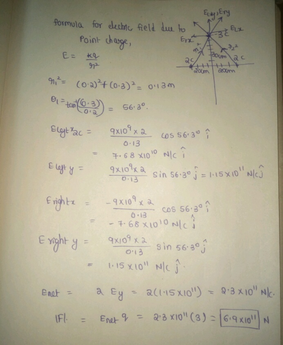 Sormula for lechc Reld du to foint chasgs 912 Eq.top皖). G6. 3 0.13 O 13 Cos 56 30 6.13 013 1-15 x1011 N|( j