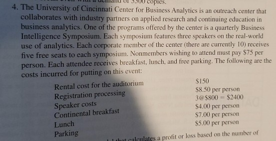 copies. 4. The University of Cincinnati Center for Business Analytics is an outreach center that collaborates with industry p