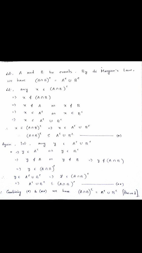 d be eventsB de Manan La elA and we have (An B)= Ae UBC l,an On x C (Ane Ca) on AU CAv) ()&(e