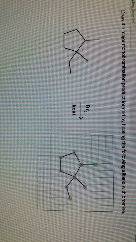 Draw the major monobromination product formed by h
