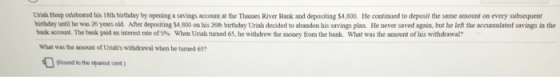 Uriah Heep celebrated his 18th birthday by opening a savings account at the Thames River Bank and depositing 54,800. He conti