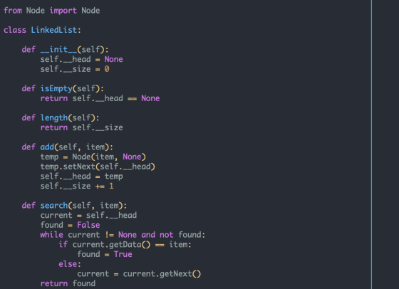 from Node import Node class Linkedlist: def __init__(self): self.__head = None self.__size = 0 def isEmpty(self): return self
