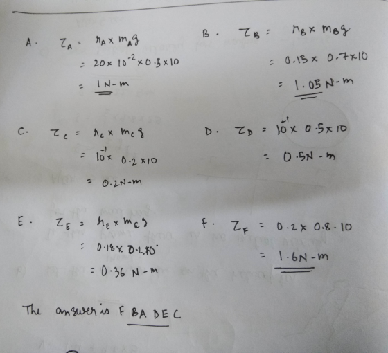 -2 lN-m 0.5N·m 乙 - 1.6N -m 0.36 N M Thu onuseF BA DE C