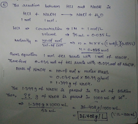 t mof mof = t .3990 of Na0H. Then, 99 26、408,9 / 1000 mL