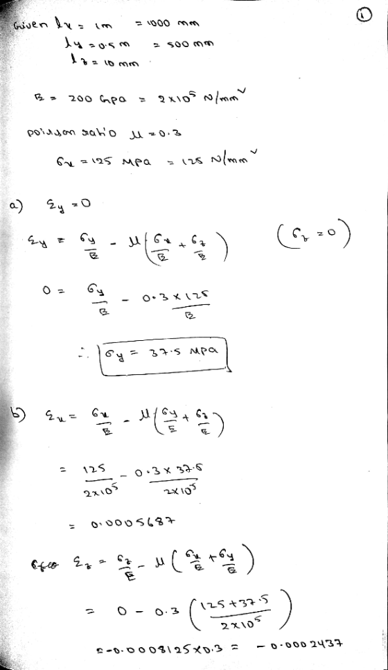 = 1000 mm Given lusim }ฯ 2 SS 5 5 5so 96 \% 5 6 ๑๑ 6 7 2so c-p4 - 2 x\จ งด poisson ratio u 2013 6พ ร เร5 -60 - เk ง(68 4) 2 7