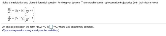Solve the related phase plane differential equation for the given system. Then sketch several representative trajectories (wi