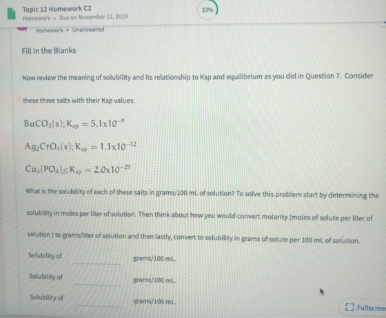 Topic 12 Homework C2 Homework . Due on November 11, 2019 Homework. Unanswered Fill in the Blanks Now review the meaning of so
