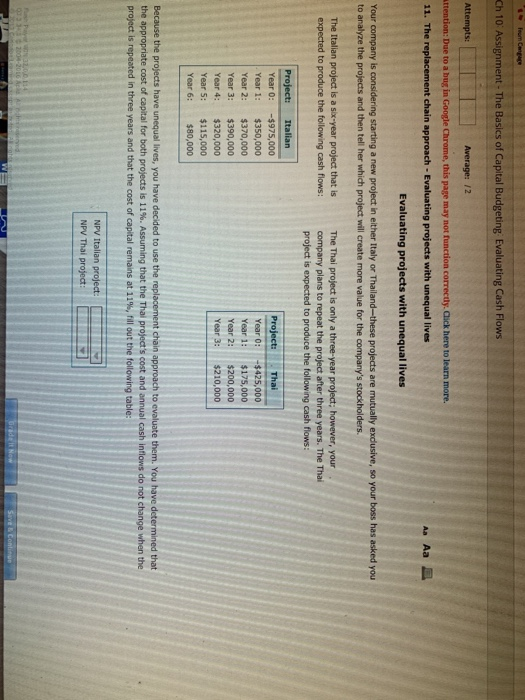 however expected to produce the following cash flows: Year 0: $975,000