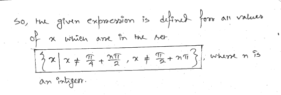 all values so, the given expression is defined for of which are in the ser. whersen is {x/x + 1 + 1 x + 1 ht mit 03 an intige