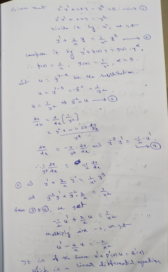 Given that a gltzay - y =0 @ Divide it by n we get sta ja ne go - compare it by yt play ý =3(4) oyo. :þcu = 3:30) - Rs. Let
