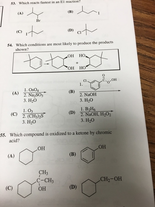 Which reacts fastest in an EI reaction Which cond