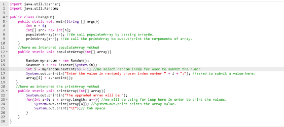 import java.util.Scanner; import java.util. Random; 8 9 4- public class Changeup{ 5 public static void main(String [] args) {