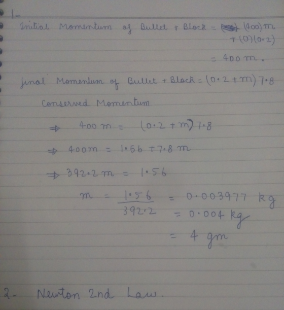 dmatiot, M ryentum og Bulut, t Lock ·gr 400) (0)(0,2)- 40o rn. Builtlst Block-(0 2 m) 7.8 400 T02 +m)78 60- 003977 k Neuton 2nd Law