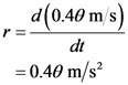 d(0.40 m )
dt
= 0.40 m/s
