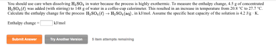 You should use care when dissolving H_2SO_4 in wat