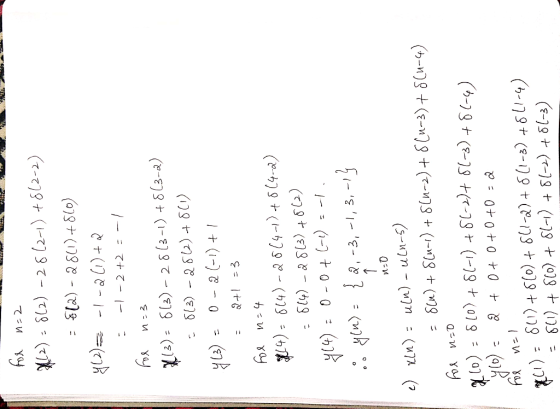 WELL for n=2 (2) - 862) -28(2-1) +862-2) - €[2) - 2801) +860) 962) -1-201)+22 : -1 -2 +2 = -1 for n=3 X(3) = 5(3) - 2813-1) +