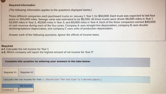 Required information The following information applies to the questions displayed below.) Three different companies each purc