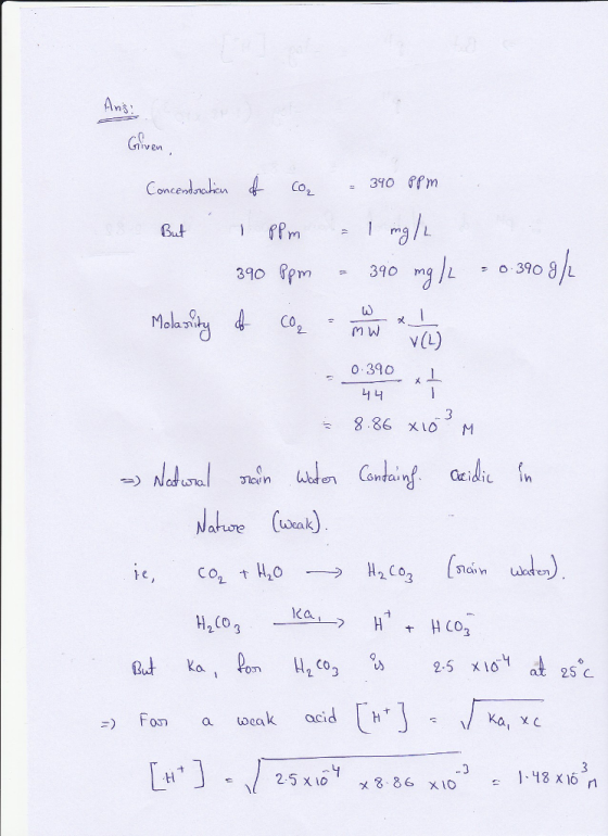 An v en 390 pm 390 m/L 30 S/ v(L) 0 390 너니 8.8G X LO M cidic ih weak ea 2-5 x1o 25 C 2) Fon a weak acid [hJ。/au