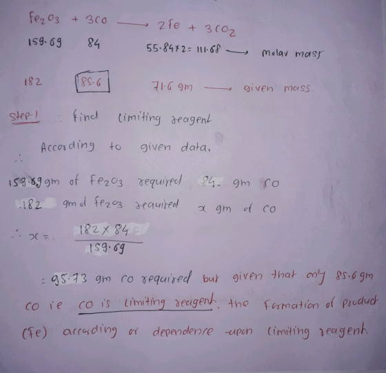 1s9 69 84 55.8412 I68 melay masr 182 1-G9m--→ given mass see finc timiting eagent Accas ding to given dała, 182x 84 .1 Sg.og gro Covequired bay givenHoak oo!ブ 25.69m (Te) arrsding or dependenre -epen Cimiting 1eegenh