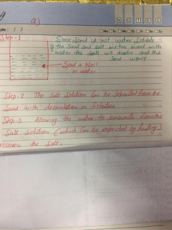 T / ate : Mo Tu We Th Fr Sa Su teh-1 Sinte Scmd s nat water Stuble 4 the Sand and Sultix ture mixed wi th water the Salt ull