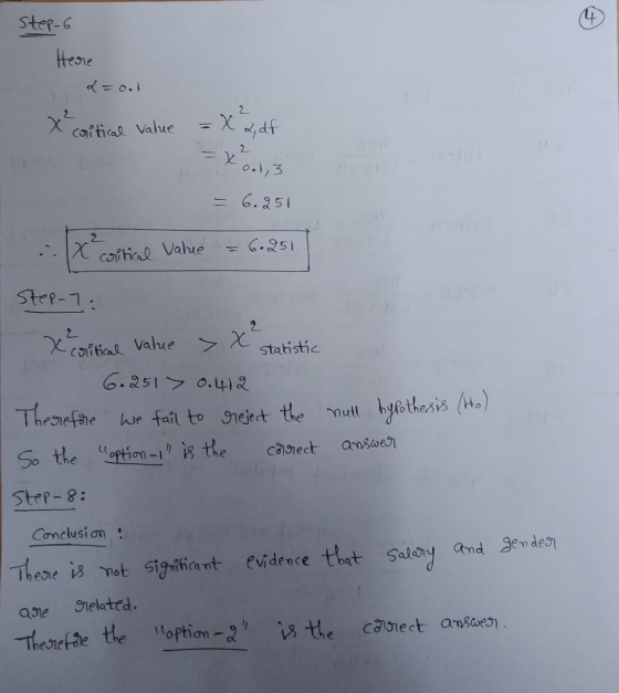 Step-6 Here &= 0.1 2 =X², df critical Value -Xool, 3 2 = 6.251 2 6.251 critical Value Step-7 : -critical value > x Statistic